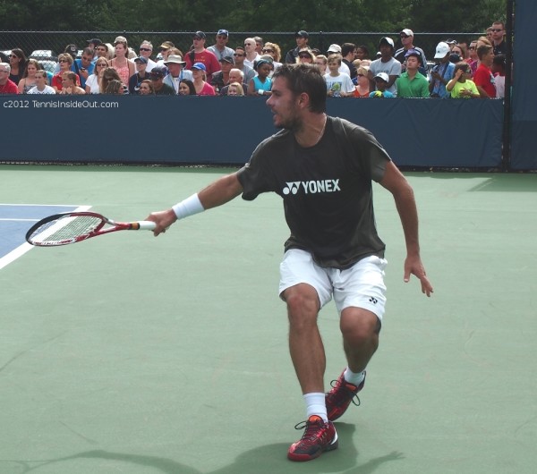 Stan Wawrinka one handed backhand BH practice shorts bulge pretty pictures photos Cincy tennis 2012