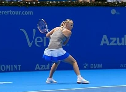 Caro backhand Brazilian exhibition match photos pics