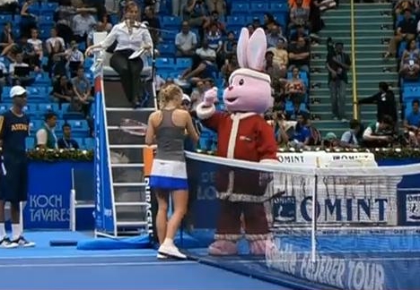 Caroline Caro Wozniacki Woz Santa bunny Federer tour South American Brazil photos pictures video