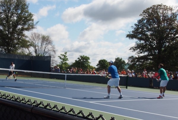 Stanislas Wawrinka Cincinnati Open Sev Luthi Roger Federer practice court pictures photos images