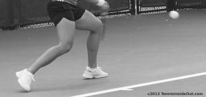 Angie Kerber legs forehand low ball tennis black and white photos