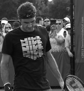 Beautiful Federer black and white old school photos handsome face Nike t-shirt sexy pose curls images photos Cincy tennis Western and Southern Open 2013