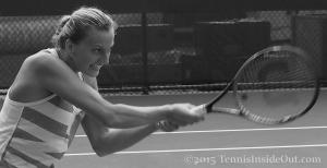 Petra grimace tough backhand hard swing Western and Southern Open 2015 pics images
