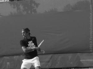 Maestro forehand follow-through tennis black and white photography