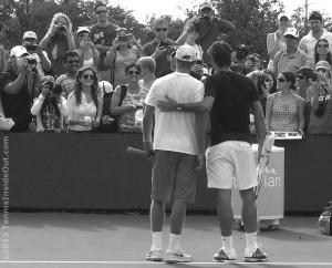 Roger Federer black and white photography posting for pictures Cincinnati practice photo by Valerie David