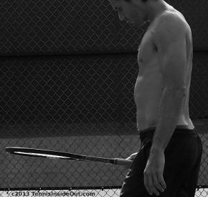 Naked torso Haas abs pecs shoulder left arm racquet beautiful ass bum hot sweaty gorgeous black & white photos by Valerie David